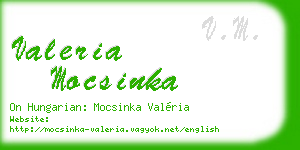 valeria mocsinka business card