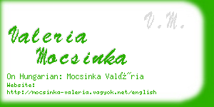 valeria mocsinka business card